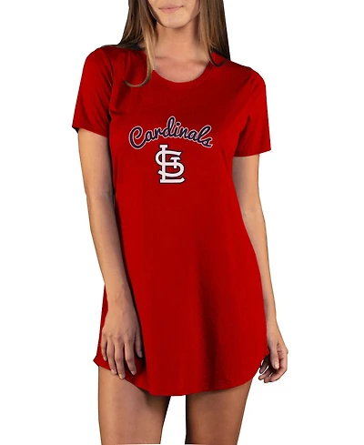 Concepts Sport Women's Red St. Louis Cardinals Marathon Knit Nightshirt