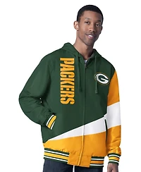 G-iii Sports by Carl Banks Men's Green/Charcoal Green Bay Packers Dual Threat Reversable Full-Zip Hooded Jacket