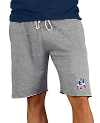 Concepts Sport Men's Gray New England Patriots Throwback Logo Mainstream Terry Shorts
