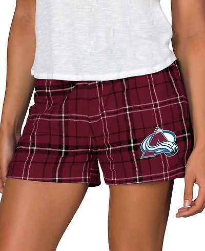 Concepts Sport Women's Burgundy/Black Colorado Avalanche Ultimate Flannel Shorts