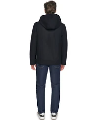 Cole Haan Men's Front-Zip Duffel Wool Jacket