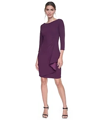 Dkny Women's Boat Neck Ruched Sheath Dress