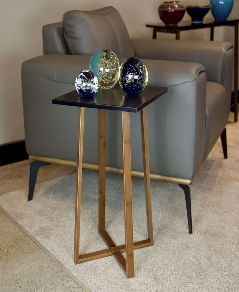 Fairway Avenue Home 23.4" Bamboo Wood Square Plant Table