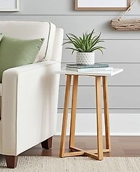Fairway Avenue Home 23.4" Bamboo Wood Square Plant Table
