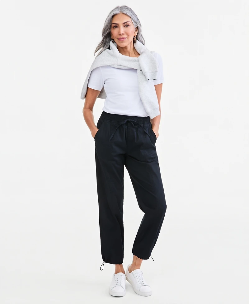 Style & Co Petite Utility Bungee Crop Pull-On Pants, Macy's Exclusive
