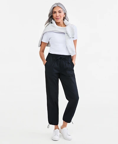Style & Co Petite Utility Bungee Crop Pull-On Pants, Macy's Exclusive