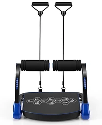 Hongge Foldable Ab Machine, At Home Workout Equipment, Adjustable Trainer Machine for Stomach Workout, Core with Resistance Bands