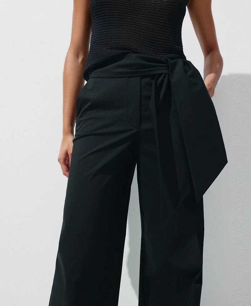 Mango Women's Bow Straight Pants
