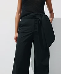 Mango Women's Bow Straight Pants