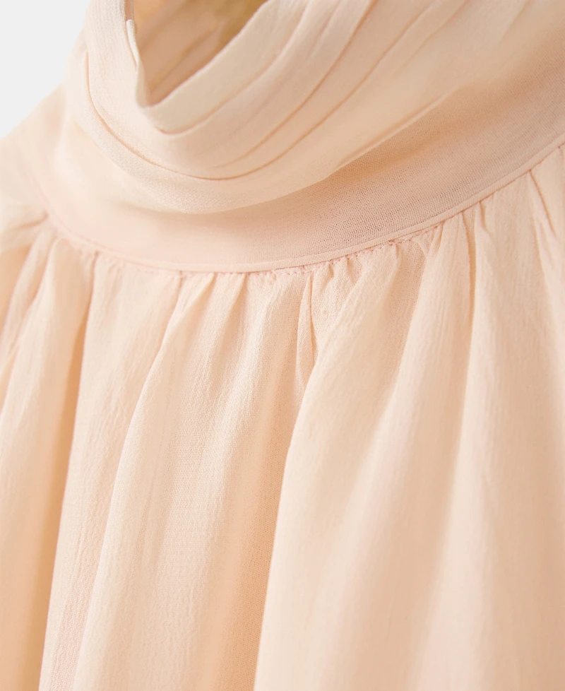 Mango Women's Embroidered Details Flowing Dress