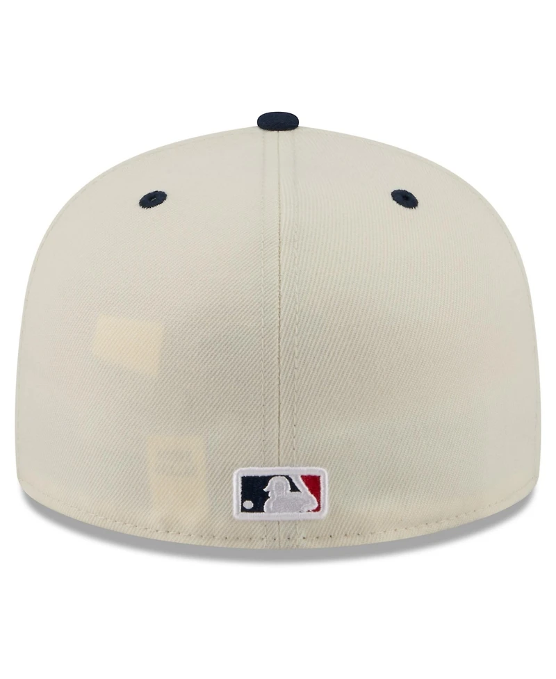 New Era Men's Cream/Blue Texas Rangers Usa 250 Fourth of July 59FIFTY Fitted Hat