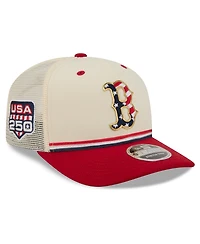 New Era Men's Cream/Red Boston Red Sox Usa 250 Fourth of July 9SEVENTY Adjustable Hat