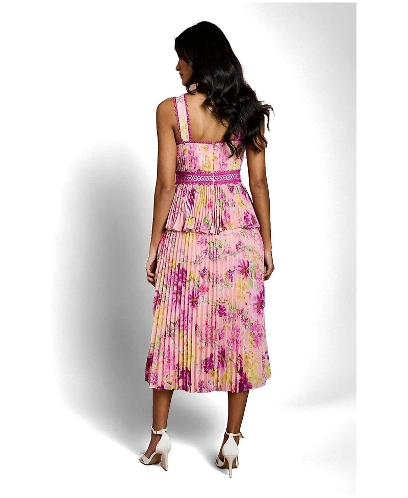 Coast Women's Lace Pleated Midi Dress
