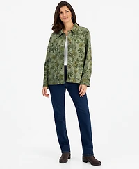 Style & Co Women's Printed Utility Jacket, Macy's Exclusive