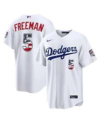 Nike Men's Freddie Freeman White Los Angeles Dodgers Usa 250 Fourth of July Stadium Jersey