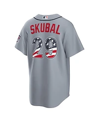 Nike Men's Tarik Skubal Gray Detroit Tigers Usa 250 Fourth of July Stadium Jersey