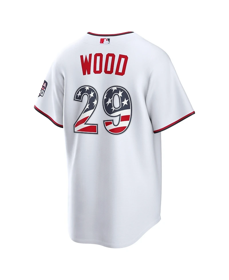 Nike Men's James Wood White Washington Nationals Usa 250 Fourth of July Stadium Jersey