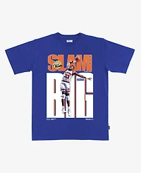 Slam Men's and Women's Patrick Ewing Blue New York Knicks Cover T-Shirt