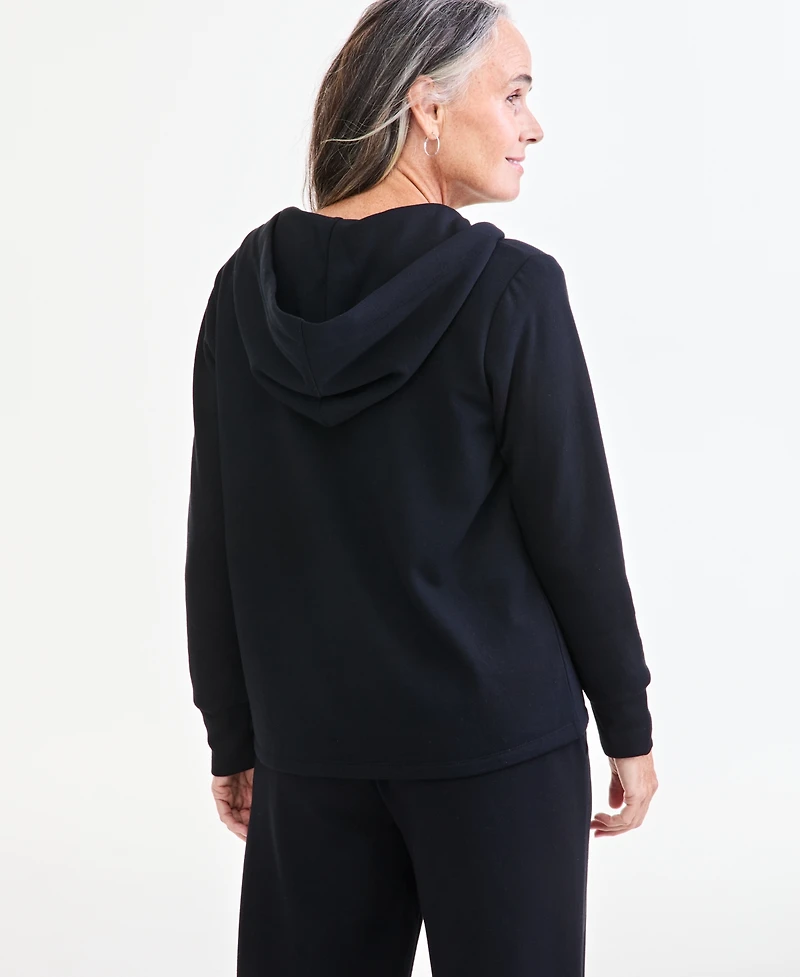 Style & Co Petite Long-Sleeve Snap Hoodie, Macy's Exclusive