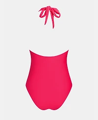 Cupshe Women's Halter Plunging Deep V neck One-Piece Swimsuit