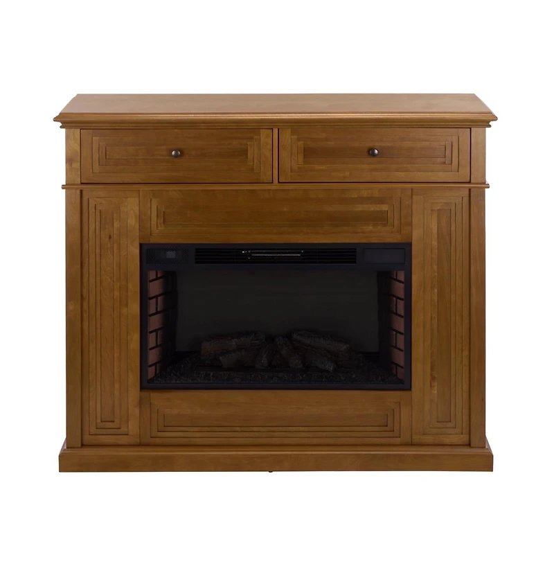 Augusta Home Trevor 2 Drawer Wood Mantel Fireplace