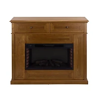 Augusta Home Trevor 2 Drawer Wood Mantel Fireplace