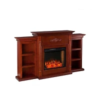 Augusta Home Tennyson Criss-Cross Electric Bookcase Fireplace