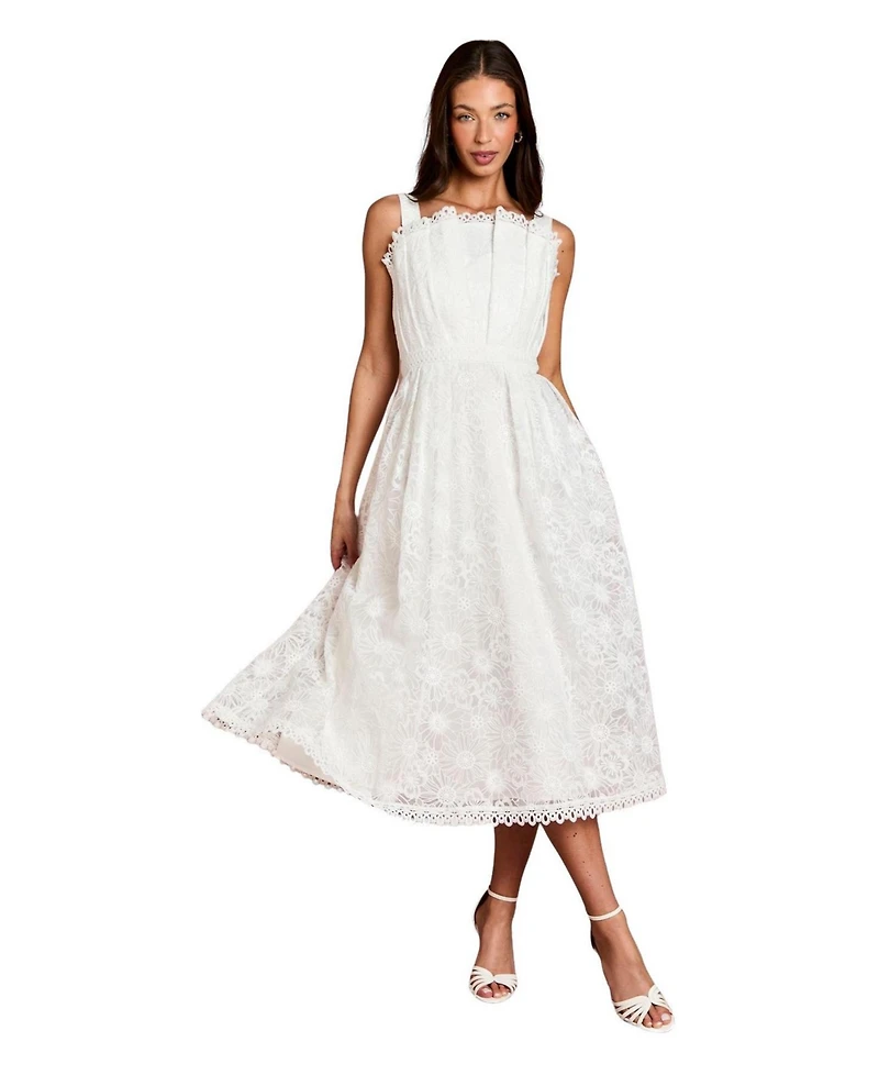 Coast Women's Embroidered Lace Midi Dress