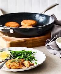 Cuisine::pro Green Stone Aluminum 12.5" Frypan with Helper Handle