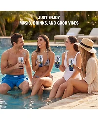 Modelo 16oz Stainless Steel Tumbler with Removeable Led Light Waterproof Bluetooth Speaker