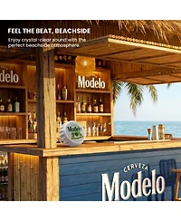 Modelo Bluetooth Bottle Cap Speaker with Led Lights, Fm Radio, Kickstand, and Wall Mount