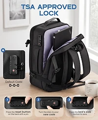 Sugift Expandable Travel Backpack with Usb Charging Port, 20 to 30 Liters Carry On Backpack with Laptop Compartment, Water-Resistant Business Backpack