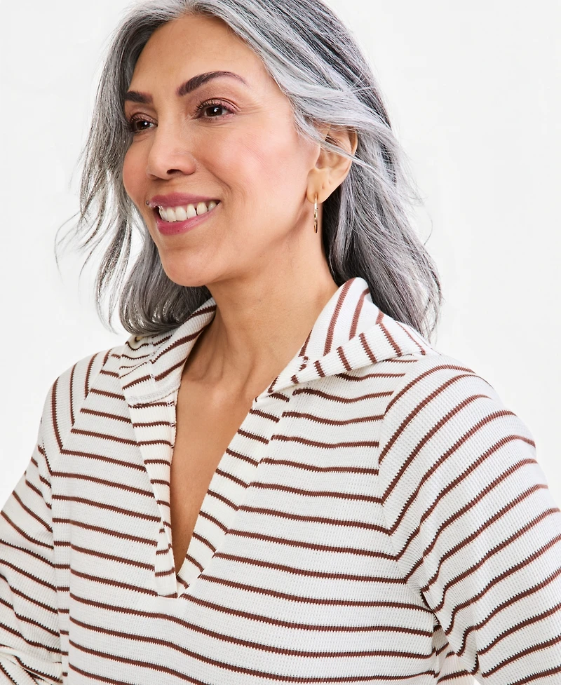 Style & Co Women's Glasgow Stripe Hooded Long-Sleeve Hoodie, Macy's Exclusive