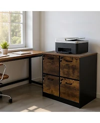 homfan Locking 4-Drawer File Cabinet