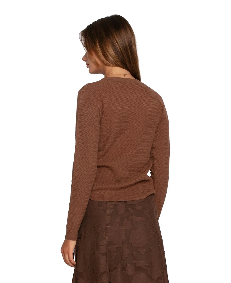Belle & Bloom Women's Frankie Textured Knitted Long Sleeve Top