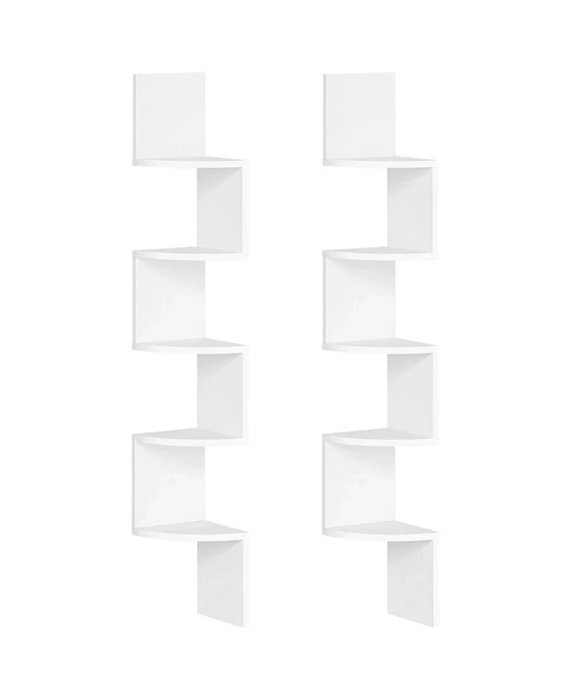 Slickblue Wall-Mounted Corner Shelf Set of 2 for Space-Saving Home Storage