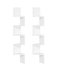 Slickblue Wall-Mounted Corner Shelf Set of 2 for Space-Saving Home Storage