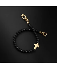 Vincero Stone Cross Bead Amulet 14K Gold