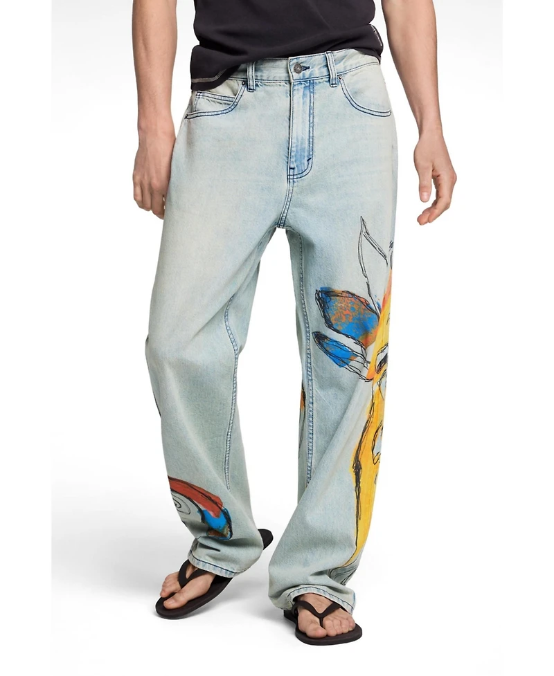 Desigual Men's Printed Jeans