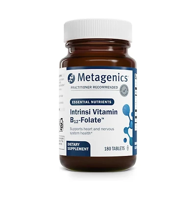 Metagenics Intrinsi Vitamin B12 Folate With Methylcobalamin, L 5 Mthf and Intrinsic Factor Supports Energy Metabolism, Nervous System 180 Tablets