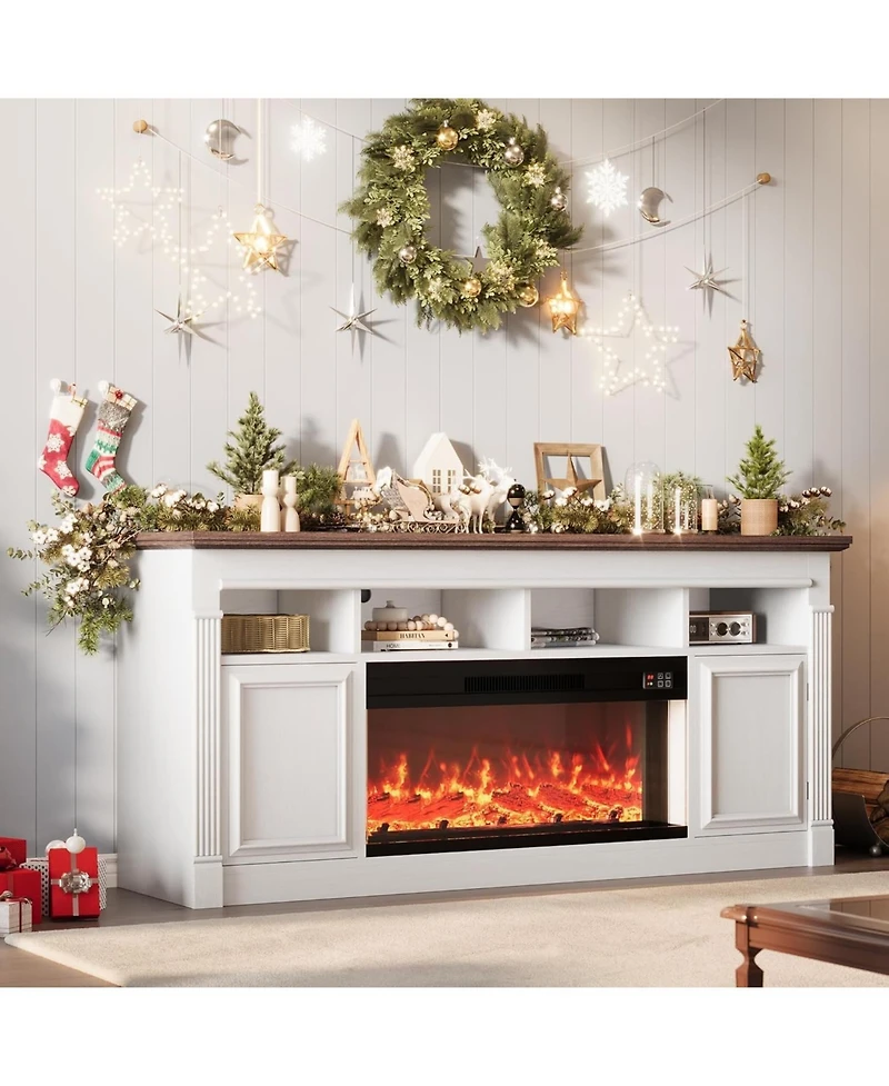gaomon 36" Electric Fireplace with Remote, Fireplace Insert for 67" Tv Stand Fits TVs Up to 75", Overheating Protection, 8H Timer