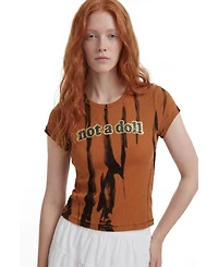Desigual Women's Printed Message T-Shirt