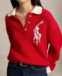 Polo Ralph Lauren Women's Big Pony Rugby Sweater