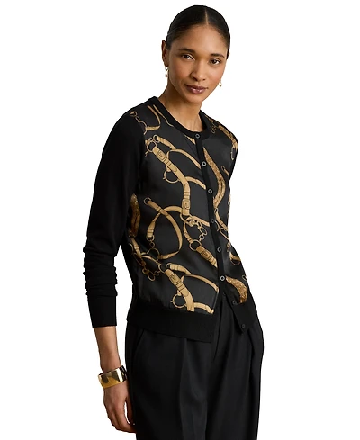 Lauren Ralph Women's Belting Print Cardigan