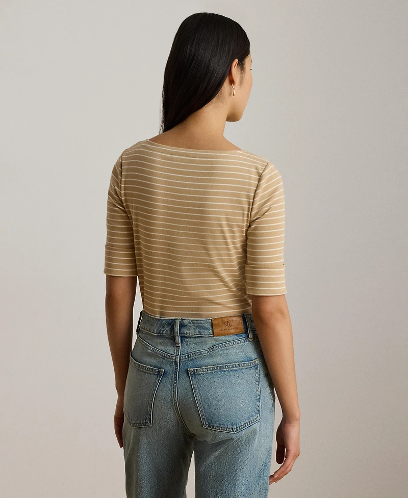 Lauren Ralph Striped Boatneck Top