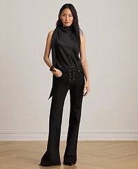 Lauren Ralph Women's Lace-Up Flare Jeans