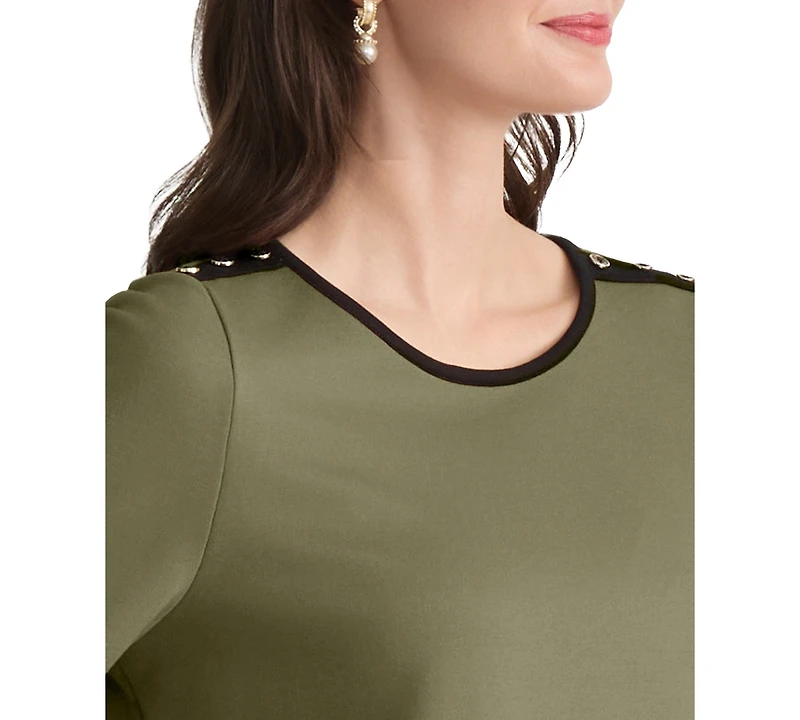 Jones New York Petite Drop Shoulder Top