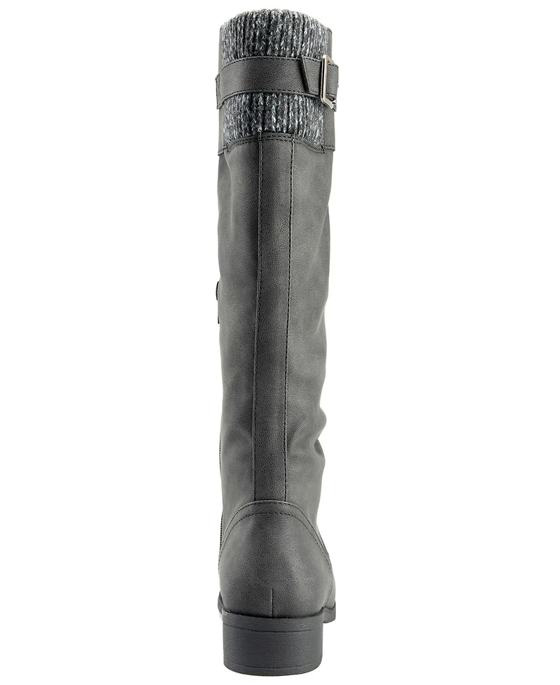 Kensie Women's Monica Wide Calf Riding Boot