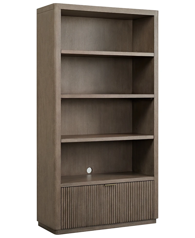 Frandlyn 76" Wood Reeded Open Shelving Bookcase