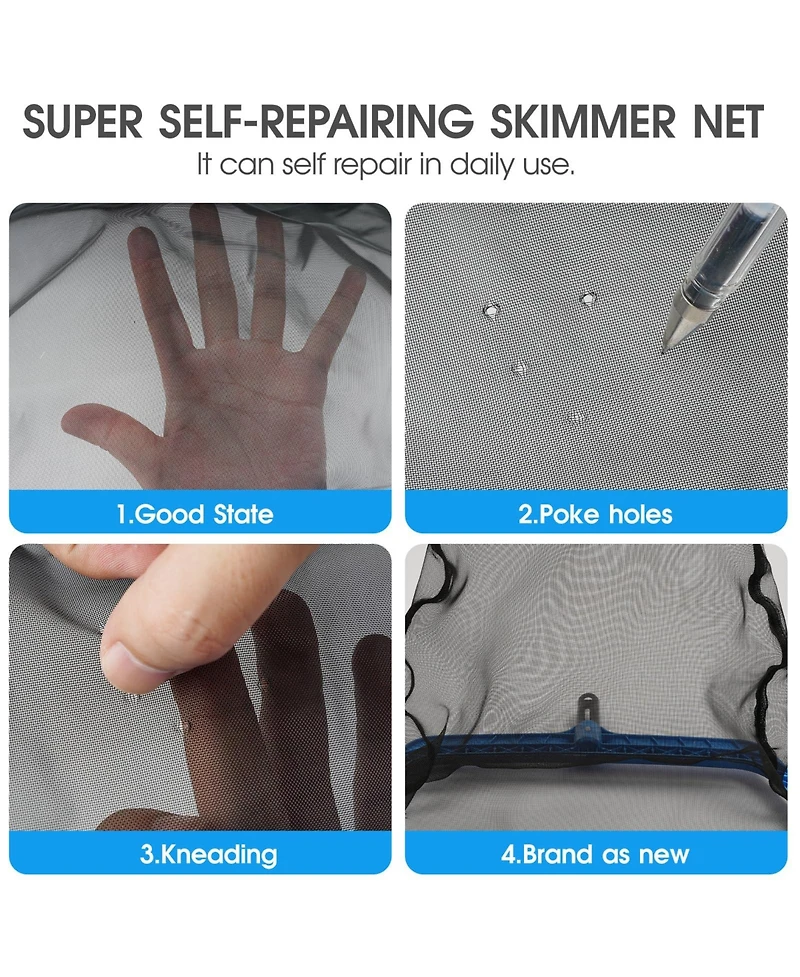 Xdovet Pool Skimmer Net Fine Mesh Leaf Rake
